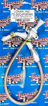 Lokar Hi-Tech Flexible Braided Stainless Transmission Dipsticks TD-30C4FMPAN Dipstick, Steel, Natural, Firewall Mount, C-4, Pan Fill, Each thumbnail 2