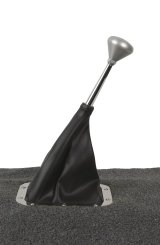 Lokar Shifter Boot Sets 70-BFMB Boot, Rectangle, Black, Naugahyde, Aluminum Trim Ring, Each thumbnail 2