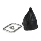 Lokar Shifter Boot Sets 70-BFMB Boot, Rectangle, Black, Naugahyde, Aluminum Trim Ring, Each thumbnail 3