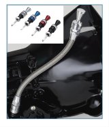 Lokar Anchor-Tight Locking Transmission Dipsticks 1210134 Dipstick, Locking, Braided Stainless/Natural, Polished Handle, Bellhousing Mount, Powerglide thumbnail 2