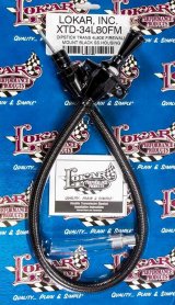 Lokar Midnight Series Flexible Braided Stainless Transmission Dipsticks XTD-34L80FM Dipstick, Steel, Black, Firewall Mount, Chevy, 4L80E, Each thumbnail 4