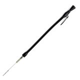 Lokar Midnight Series Flexible Engine Dipsticks XED-5019 Oil Dipstick, Black Braided Stainless Steel, Billet Aluminum Handle, Black Anodized, Chevy, Small Block, LS, Truck, Each thumbnail 1