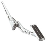 Lokar Billet Gas Pedal Assemblies BAG-6004 Throttle Pedal, Aluminum, Brushed, Firewall Mount, Rubber Insert, Universal, Each thumbnail 1