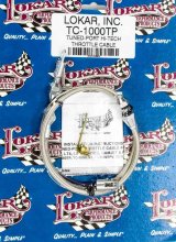 Lokar Hi-Tech Throttle Cables TC-1000TP Cable, Braided Stainless, Natural Fittings, 24 in. Long, GM TPI, LT1, LT4, Each thumbnail 2
