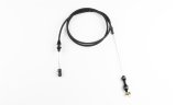 Lokar Midnight Series Throttle Cables XTC-1000MOD Cable, Series, Black Braided Stainless, Black Fittings, 24 in. Long, Ford Modular, Each thumbnail 1
