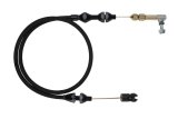 Lokar Midnight Series Throttle Cables XTC-1000MOD Cable, Series, Black Braided Stainless, Black Fittings, 24 in. Long, Ford Modular, Each thumbnail 2