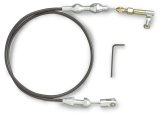 Lokar Hi-Tech Throttle Cables TC-1000U36 Cable, Braided Stainless, Natural Fittings, 36 in. Long, Carbureted, Universal, Each thumbnail 1