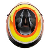 Zamp RZ-70E Switch Helmets H760C30M Helmet, Switch, Full Face, Orange/Yellow Graphic, Gloss Finish, Fire-Retardant Liner, Snell SA2020/FIA 8859-2015, Medium, Each thumbnail 1