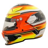 Zamp RZ-70E Switch Helmets H760C30M Helmet, Switch, Full Face, Orange/Yellow Graphic, Gloss Finish, Fire-Retardant Liner, Snell SA2020/FIA 8859-2015, Medium, Each thumbnail 8