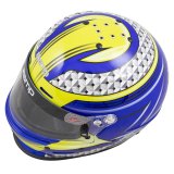 Zamp RZ-62 Helmets H764C36M Helmet, RZ-62, Full Face, Graphic, Blue/Green, Fire-Retardant Fabric, Snell SA2020, Medium, Each thumbnail 2