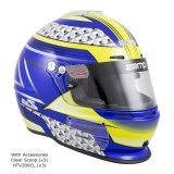Zamp RZ-62 Helmets H764C36M Helmet, RZ-62, Full Face, Graphic, Blue/Green, Fire-Retardant Fabric, Snell SA2020, Medium, Each thumbnail 5