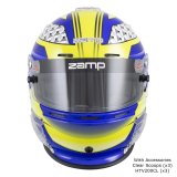 Zamp RZ-62 Helmets H764C36M Helmet, RZ-62, Full Face, Graphic, Blue/Green, Fire-Retardant Fabric, Snell SA2020, Medium, Each thumbnail 9