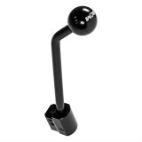 B&M Jeep Shifter Stick Assemblies 46200 Stick, 4340 Chromoly Steel, Black E-coat, 11.500 in. Long, 3/8 in.-16 Thread, Black Knob, Kit thumbnail 3