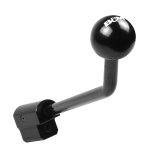 B&M Jeep Shifter Stick Assemblies 46200 Stick, 4340 Chromoly Steel, Black E-coat, 11.500 in. Long, 3/8 in.-16 Thread, Black Knob, Kit thumbnail 5