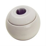 B&M White Shifter Knobs 46110 Shift Knob, Round, Plastic, White, Pro Stick Logo, Automatic, Manual Transmission, Each thumbnail 2