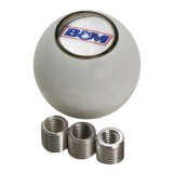 B&M White Shifter Knobs 46110 Shift Knob, Round, Plastic, White, Pro Stick Logo, Automatic, Manual Transmission, Each thumbnail 4