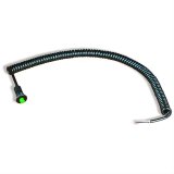 B&M Standard Remote Buttons with Spiral Cords 46003 Switch, Push Button, Momentary, Launch, Nitrous, Trans-Brake, Plastic, Green, 12 Amps, Cord, Each thumbnail 1