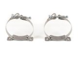 Canton Racing Accusump Mounting Clamps 24-200 Oil Accumulator Brackets, Stainless Steel, Natural, Kit thumbnail 1