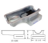 Canton Racing Road Race Series Wet Sump Oil Pans 15-680 Pan, Race, Steel, 8 qt., Front Sump, Ford, Small Block, 351, Each thumbnail 5