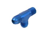 Canton Racing Tee Adapter Fittings 23-245TA Fitting, NPT to AN Fitting, Two -10 AN Male to 1/2 in. NPT Male, Tee, Aluminum, Blue Anodized, Each thumbnail 2