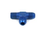 Canton Racing Tee Adapter Fittings 23-245TA Fitting, NPT to AN Fitting, Two -10 AN Male to 1/2 in. NPT Male, Tee, Aluminum, Blue Anodized, Each thumbnail 3