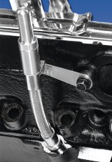 Milodon Stainless Steel Oil Dipsticks 22000 Dipstick with Tube, Engine, Braided Steel, Natural, Chevy, Small Block, Each thumbnail 1