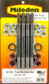 Milodon Windage Tray Stud Kits 81190 Kit, Steel, Black Oxide, Ford, 429, 460, Set thumbnail 2