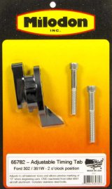 Milodon Timing Pointers 65782 Pointer, Billet Aluminum, Black, 6.325 in., 7.074 in., Diameter Balancers, Ford, Each thumbnail 2