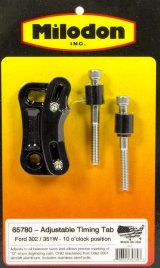Milodon Timing Pointers 65780 Pointer, Billet Aluminum, Black, 6.325 in., 7.074 in., Diameter Balancers, Ford, Each thumbnail 2
