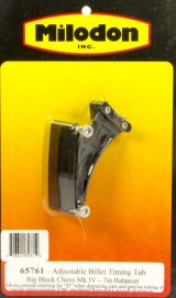Milodon Timing Pointers 65761 Pointer, Billet Aluminum, Black, 7.000 in. Diameter Balancer, Chevy, Each thumbnail 2