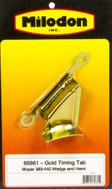 Milodon Timing Pointers 65661 Pointer, Gold Iridited, Steel, Mopar, Big Block B/RB, Each thumbnail 2