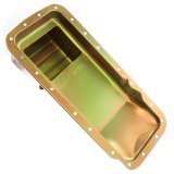 Milodon 4x4 Truck and Off-Road Oil Pans 30890 Pan, Steel, Gold Iridite, 8 qt., Mopar, B/RB/Hemi Engines, Ram & Power Wagon Pickip, Each thumbnail 1