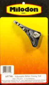 Milodon Timing Pointers 65790 Pointer, Adjustable, Billet Aluminum, Black, 6.50 in. Balancer Diameter, Oldsmobile, 350, 400, 425, 455 thumbnail 2