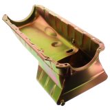 Milodon Street and Strip Oil Pans 30970 Pan, Steel, Gold Iridite, 6 qt., Chevy, Big Block, Mark IV, Each thumbnail 1