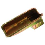 Milodon Street and Strip Oil Pans 30970 Pan, Steel, Gold Iridite, 6 qt., Chevy, Big Block, Mark IV, Each thumbnail 2