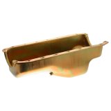 Milodon Stock Replacement Oil Pans 30755 Pan, Steel, Gold Iridite, 4 qt., Mopar, 360, A, B and E Bodies, Internal Control Baffle, Each thumbnail 3