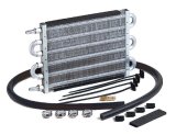 TCI Universal Transmission Coolers 820500 Fluid Cooler, Transmission, Tube and Fin, Aluminum, Natural, 7 1/2 in. x 12 3/4 in. x 3/4 in., Each thumbnail 1