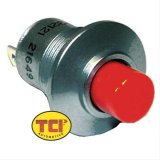 TCI Microswitches 387600 Switch, Push Button, Momentary, Trans-Brake, Plastic, Red, 10 Amps, Each thumbnail 2