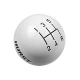 Hurst Classic Shift Knobs 1630025 Knob, Round, Plastic, White, 5-Speed Pattern, 3/8-16 in., Manual Transmission, Each thumbnail 4