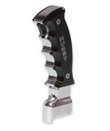 Hurst Pistol-Grip Shifter Handles 5380438 Shifter, Billet Aluminum, Polished/Black, Logo, Chevrolet, Camaro 2010-15, Auto Trans, Each thumbnail 5