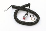 Hurst Roll Control Button Switches 2483880 Switch, Push Button, Momentary, Launch, Nitrous, Trans-Brake, Plastic, Red, 10 Amps, with Spiral Cord, Each thumbnail 2