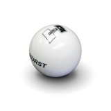 Hurst Classic Shift Knobs 1631401 Knob, Round, Plastic, White, Logo, Manual Transmission, Universal, Each thumbnail 1
