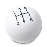 Hurst Classic Shift Knobs 1630008 Knob, Round, Plastic, White, 5-Speed Pattern, Manual Transmission, Each thumbnail 1
