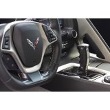 Hurst Pistol-Grip Shifter Handles 5380441 Knob, Pistol Grip, Automatic Transmission, Black/Silver, Aluminum/Wood, Chevy Corvette, C7, Each thumbnail 1