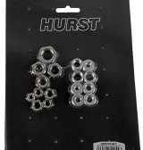 Hurst Shifter Knob Adapters 16900HST Shift Adapters, Gear Shift Knobs Adapters, Stainless Steel, Natural, Jam Nuts, Kit thumbnail 1