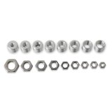 Hurst Shifter Knob Adapters 16900HST Shift Adapters, Gear Shift Knobs Adapters, Stainless Steel, Natural, Jam Nuts, Kit thumbnail 3