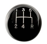 Hurst Classic Shift Knobs 1630114 Knob, Round, Plastic, Black, 5-Speed Pattern, Manual Transmission, Each thumbnail 1