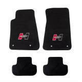 Hurst Carpeted Floor Mats 6370000 Liner, Hurst, Front/Second Seat, Carpeted, Black, Red/Black "H" Logo, Chevrolet, Set of 4 thumbnail 2