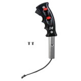 Hurst Billet/Plus Pistol Grip Auto Shift Handles 5380440 Knobs, Handles, Aluminum, Black, Polished, Logo, Bolt-on, Ford, Each thumbnail 5
