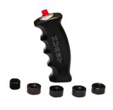 Hurst Pistol-Grip Shifter Handles 1536210 Shift Knob, Pistol Grip, Aluminum, Black, 12V button, Logo, Each thumbnail 1